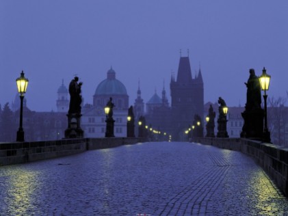 Charles Bridge, Prague, at dusk