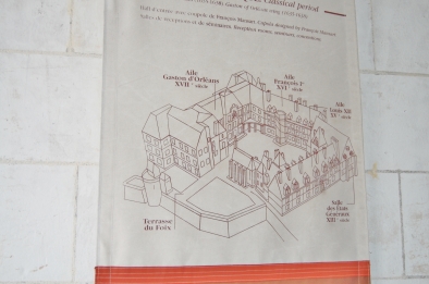 Map, Royal Château de Blois, Blois, Loire Valley, France