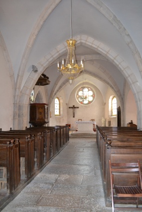 The church in the center of town, Nans-sous-Sainte-Anne, Franche-Comté, France