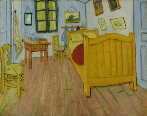 Vincent van Gogh's painting of his bedroom in Arles, France