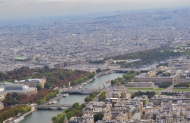 Eiffel Tower, view from the top, Paris, France