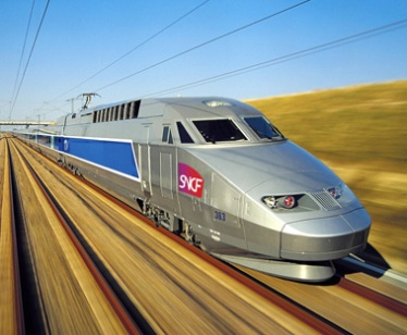 TGV (Train à Grande Vitesse, high-speed train) operated by SNCF voyages, France